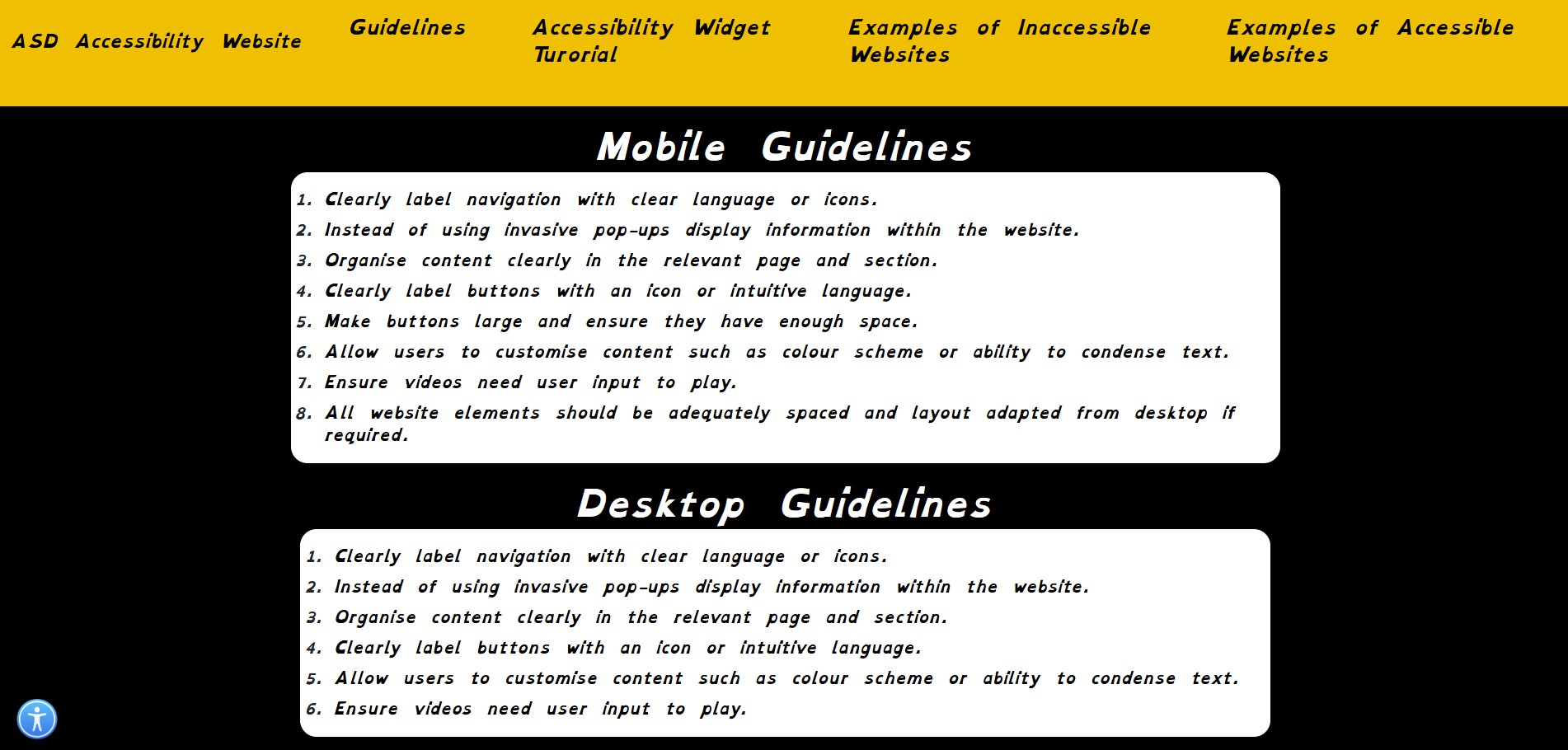 Image of Accessible Website Design Guidelines